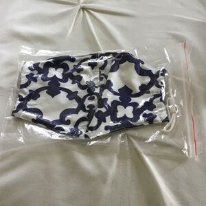 Jean Pierre Klifa-Elegant Navy and White Patterned Face Mask